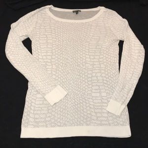 EXPRESS white/grey tunic knitted sweater size S